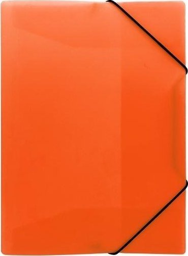 Teczka z gumką A4 PP neon pomarańczowa