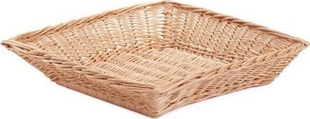 WickerPL Wiklinowy Kosz Ekspozycyjny Baza: góra 45x45 / dół 35x35 H60 cm Misa: góra 55x55/ dół 35x35 H20 cm
