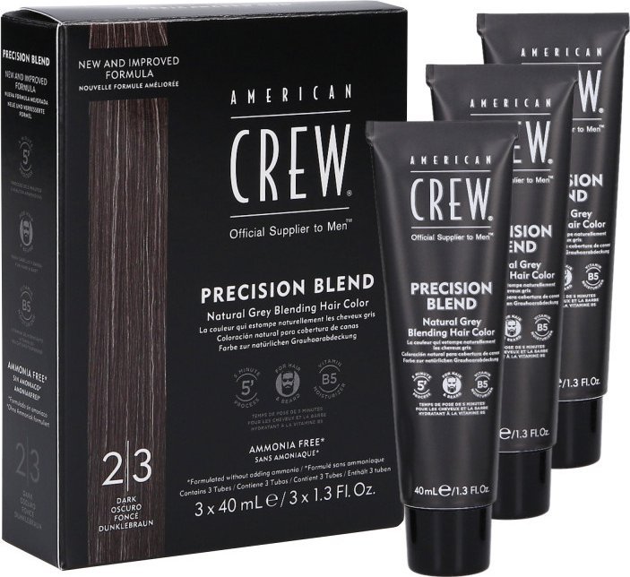 American Crew AMERICAN CREW Precision Blend Odsiwiacz dla mężczyzn DARK (2-3) 3x40ml