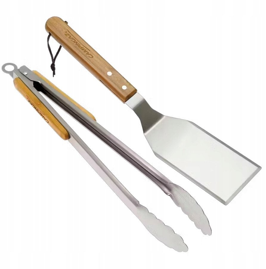 Zestaw akcesoriów do grilla Campingaz Untesil Duo - Plancha Spatula and tongs (bamboo handle)