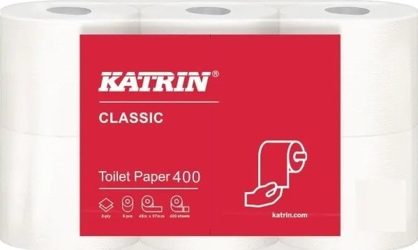 Katrin Toiletpapir Katrin Classic 400 2-lags 48m 42rul/kar 104834 - (42 ruller pr. karton)