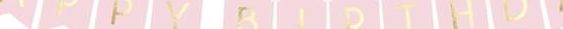 Party Deco Baner urodzinowy, Happy Birthday, jasnoróżowy, 175 cm uniwersalny