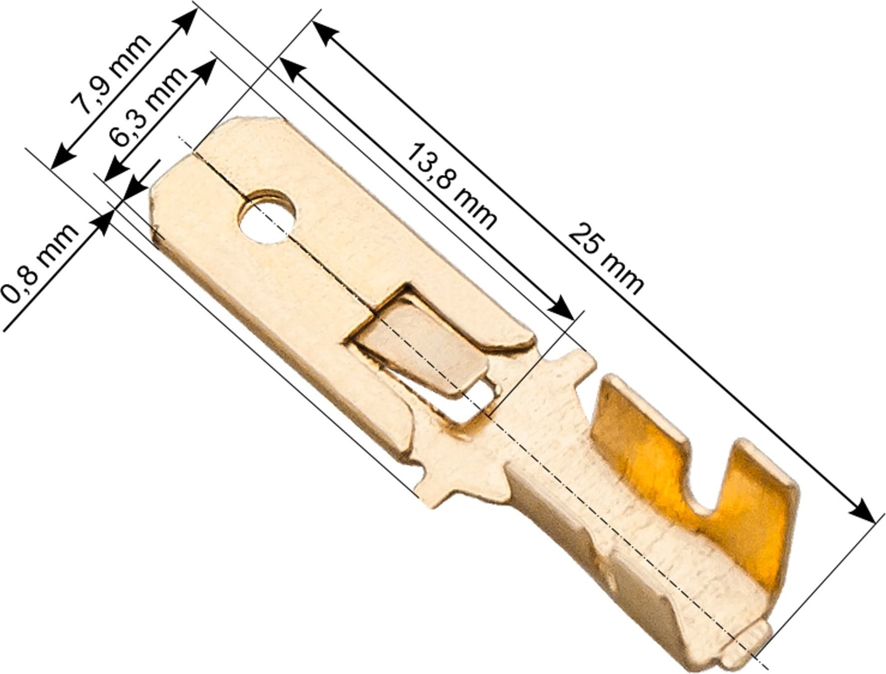 Blow 43-102# Konektor nieizol. płaski męski 6,3/0,8_