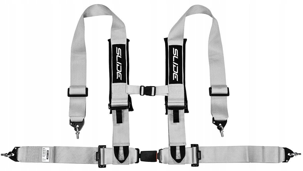 Pasy sportowe Slide V2 Srebrne 4P 3" E4