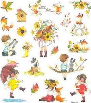 Dalprint Naklejki papierowe - Mała jesień 19szt