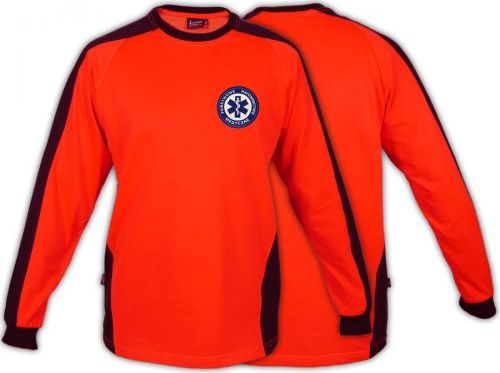 North Wind + medical Koszulka FLUO męska PRM PAŃSTWOWE RATOWNICTWO MEDYCZNE z długim rękawem - niebieskie logo