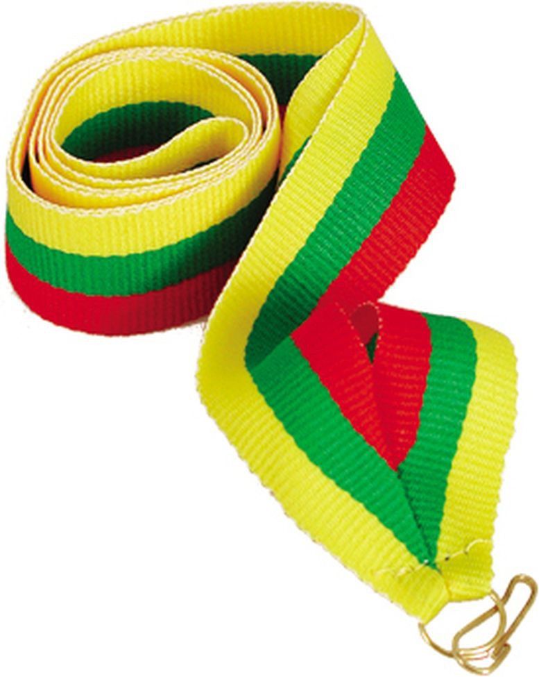 Victoria Sport Wstążka 22 mm - żółto-zielono-czerwona