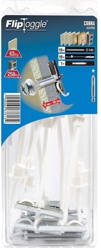 ANCHOR DRYW FLIP 6X77 PLAST 10 PCS