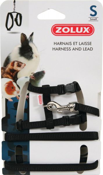 Zolux Szelki i smycz dla szczura S kol. czarny