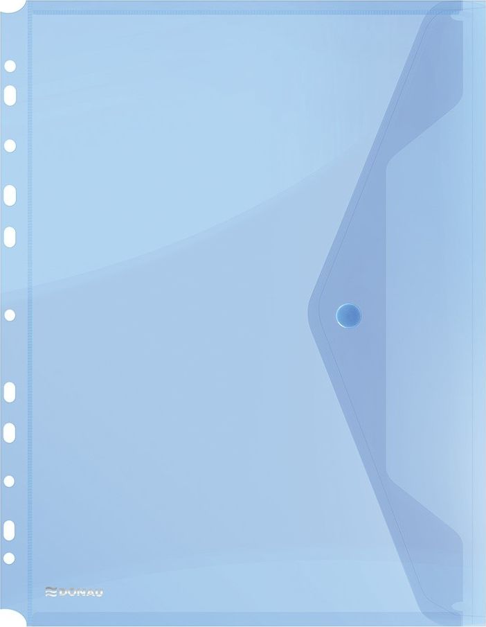 Donau Teczka kopertowa DONAU zatrzask, PP, A4, 200mikr., z europerforacją, niebieska