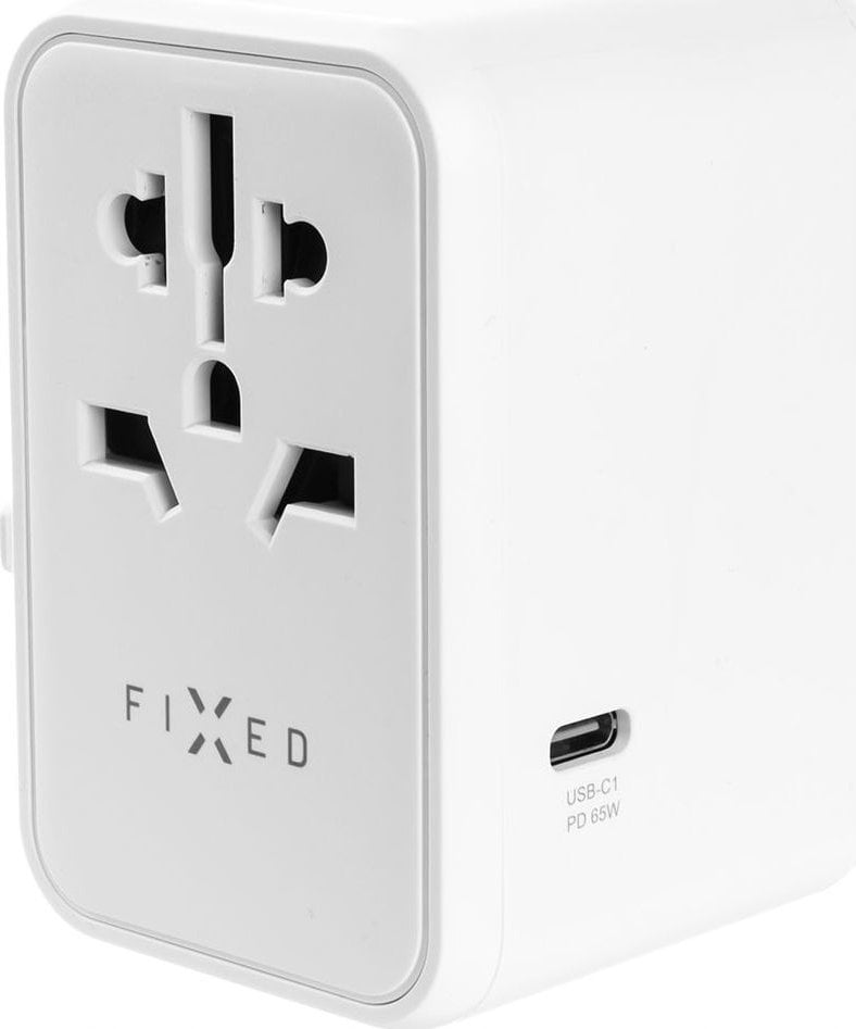Ładowarka Fixed ładowarka / adapter podróżny 3xUSB-C/ 2xUSB-A 65W biały