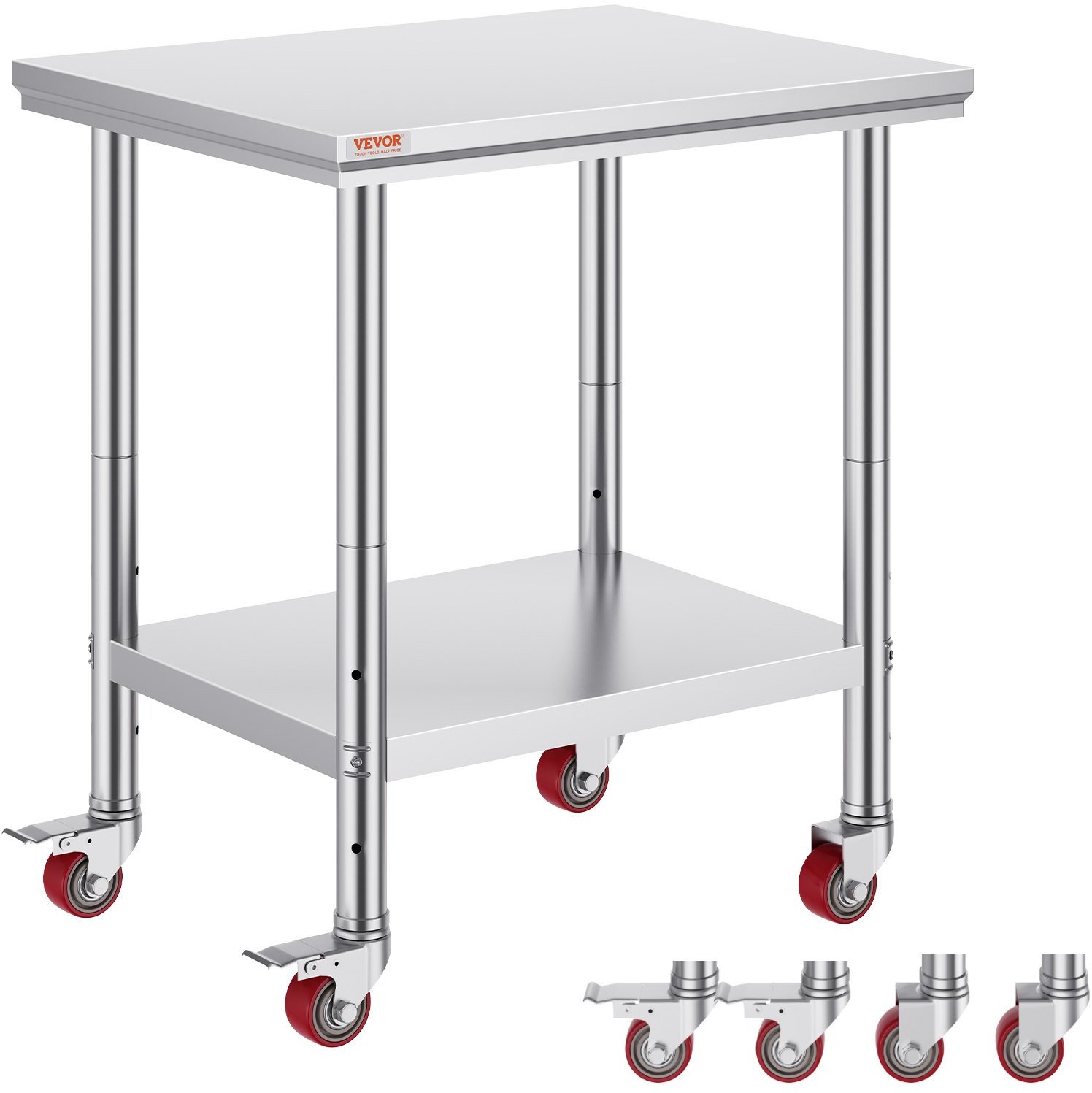 Stół roboczy nierdzewny blat gastronomiczny 60x76 cm