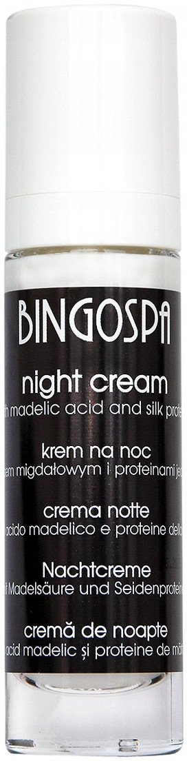 BINGOSPA Krem na noc z kwasem migdałowym i proteinami jedwabiu 50g