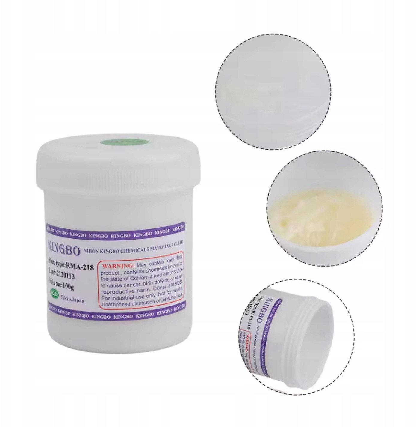 TOPNIK LUTOWNICZY PASTA LUTOWNICZA FLUX KINGBO RMA-218 100G BGA SMD REBALLI