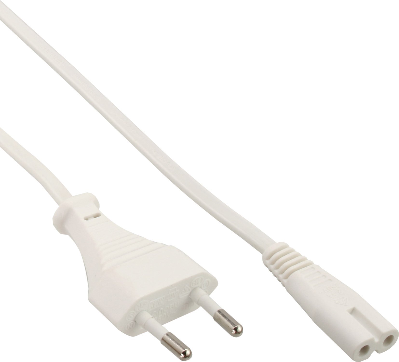 Kabel zasilający InLine InLine® Power cable, Euro plug to Euro8 plug, white, 5.0m