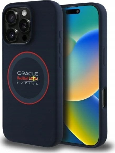 Red Bull RBHMP16X24SIILVR iPhone 16 Pro Max 6.9" Hard Case Navy Silicone Red Ring MagSafe