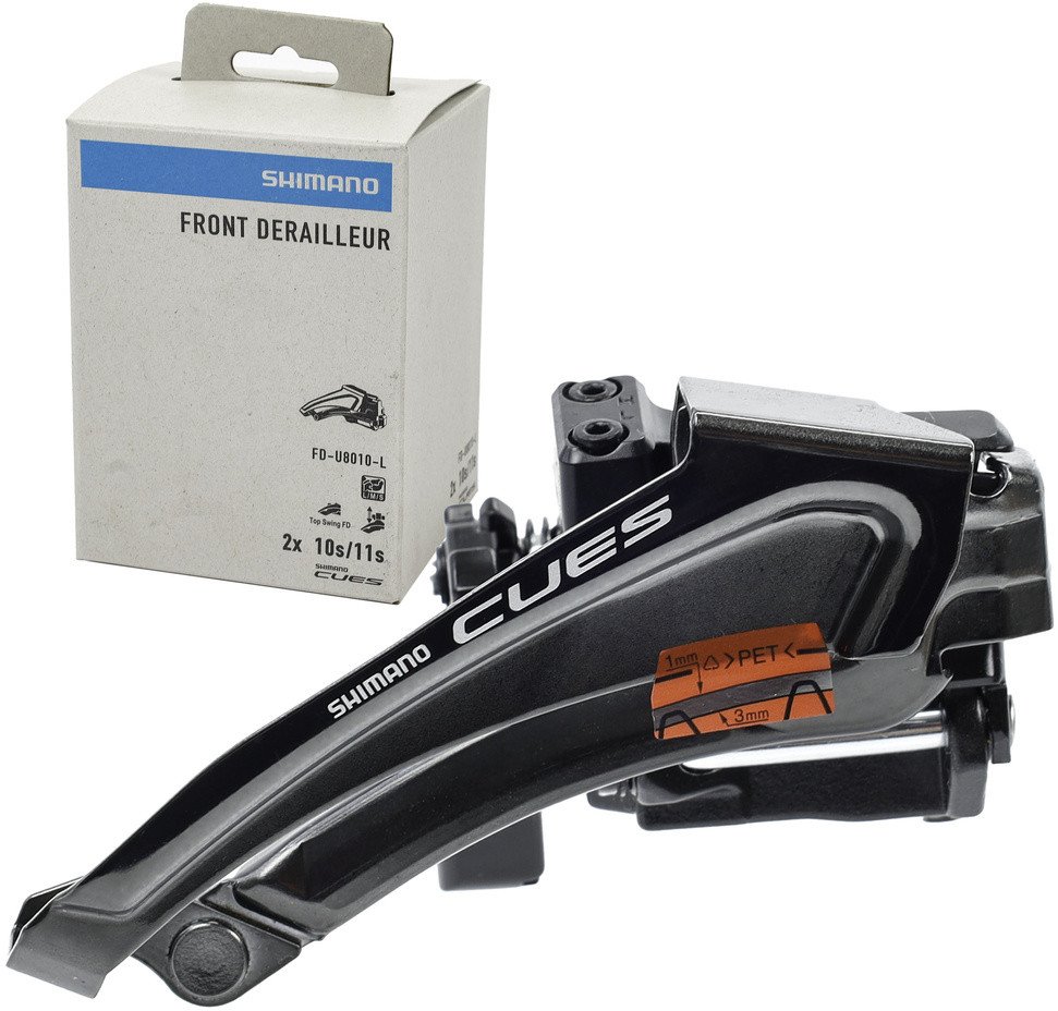 Przerzutka przednia Shimano Cues FD-U8010-L 2x10/11-rz, 28,6/31,8/34,9 mm, Top Swing, 46T
