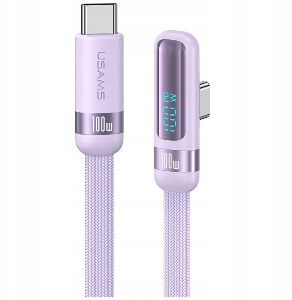 Kabel USAMS US-SJ653 PD 100W USB-C/USB-C 1.2m fioletowy