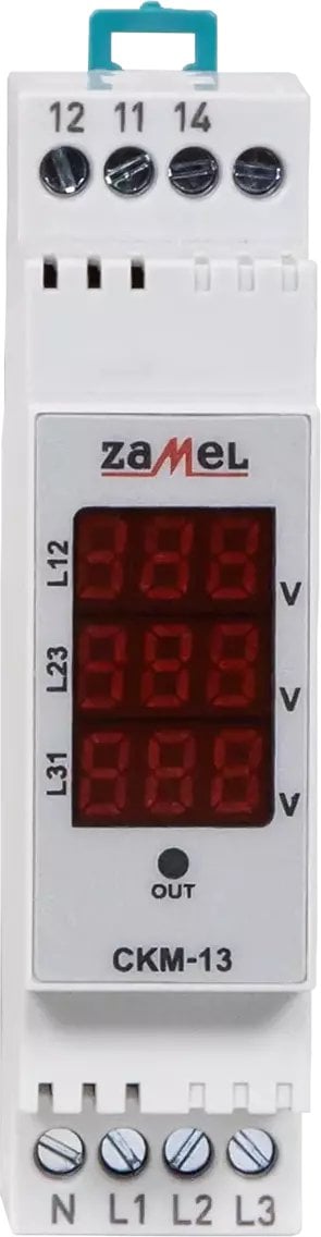Cyfrowy czujnik kolejności i zaniku faz ze wskaźnikiem napięcia CKM-13 EXT10000328