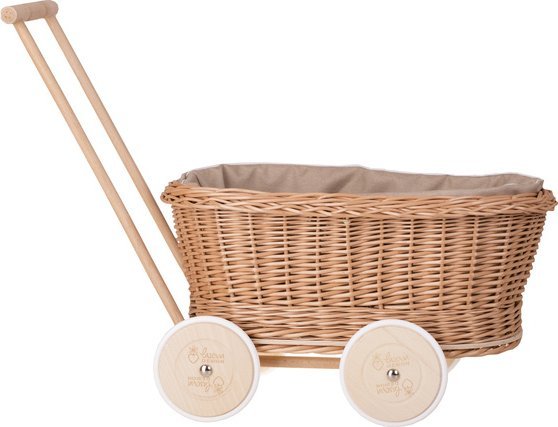 WickerPL Lasovia Design Luke Wózek pchacz dla chłopca 50 x 30 H : 30 / 50 CM