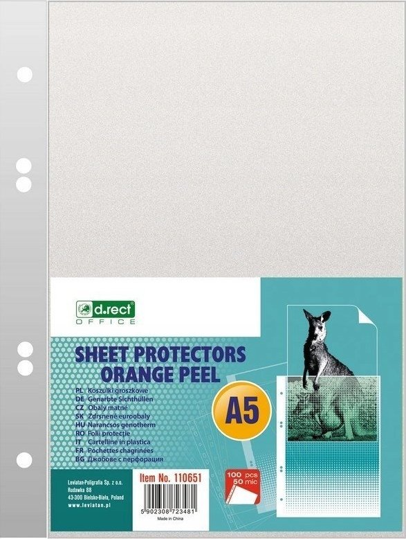 D.Rect KOSZULKA ZAWIESZKOWA A5 50mic GROSZKOWA D.RECT 100szt.