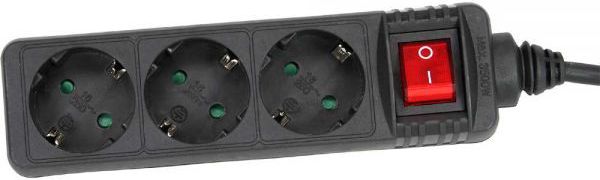 Listwa zasilająca InLine 3 gniazda 3 m czarna (16433S)