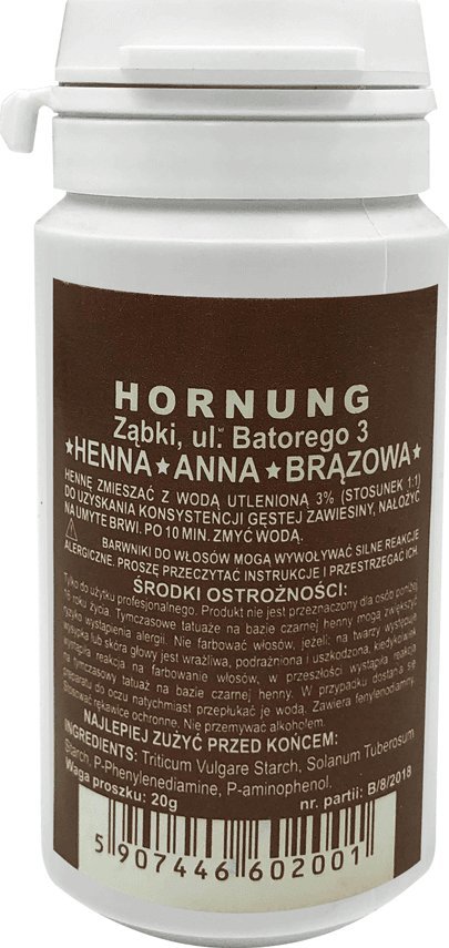 Henna Brązowa Proszkowa - Henna Anna Hornung 20 G