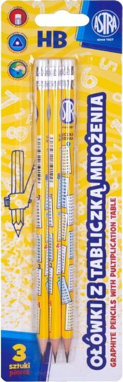 Astra Ołówek Z Tabliczką Mnożenia Astra 3 Sztuki