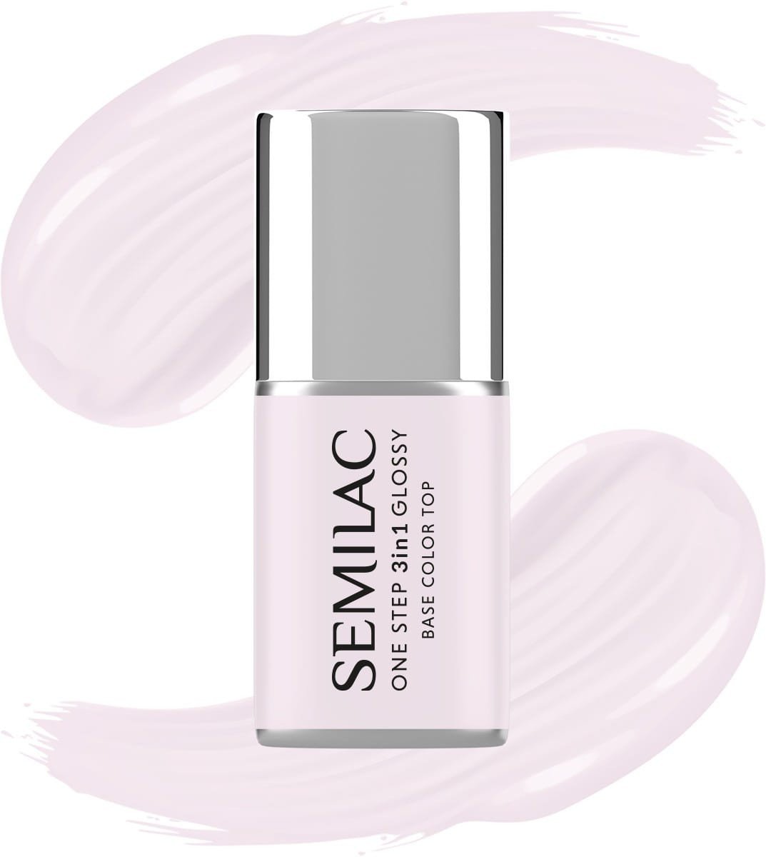 SEMILAC One Step Glossy 3in1 Lakier hybrydowy do paznokci S235 Peach Beige 7 ml