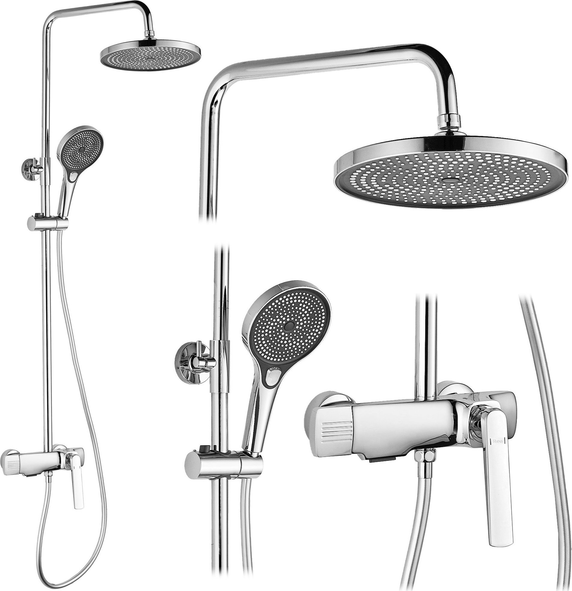 Rea Zestaw Prysznicowy REA REBEL CHROM