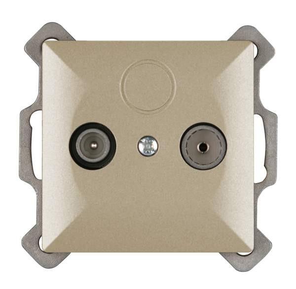 Opal Gniazdo RTV końcowe opal/perła srebrne