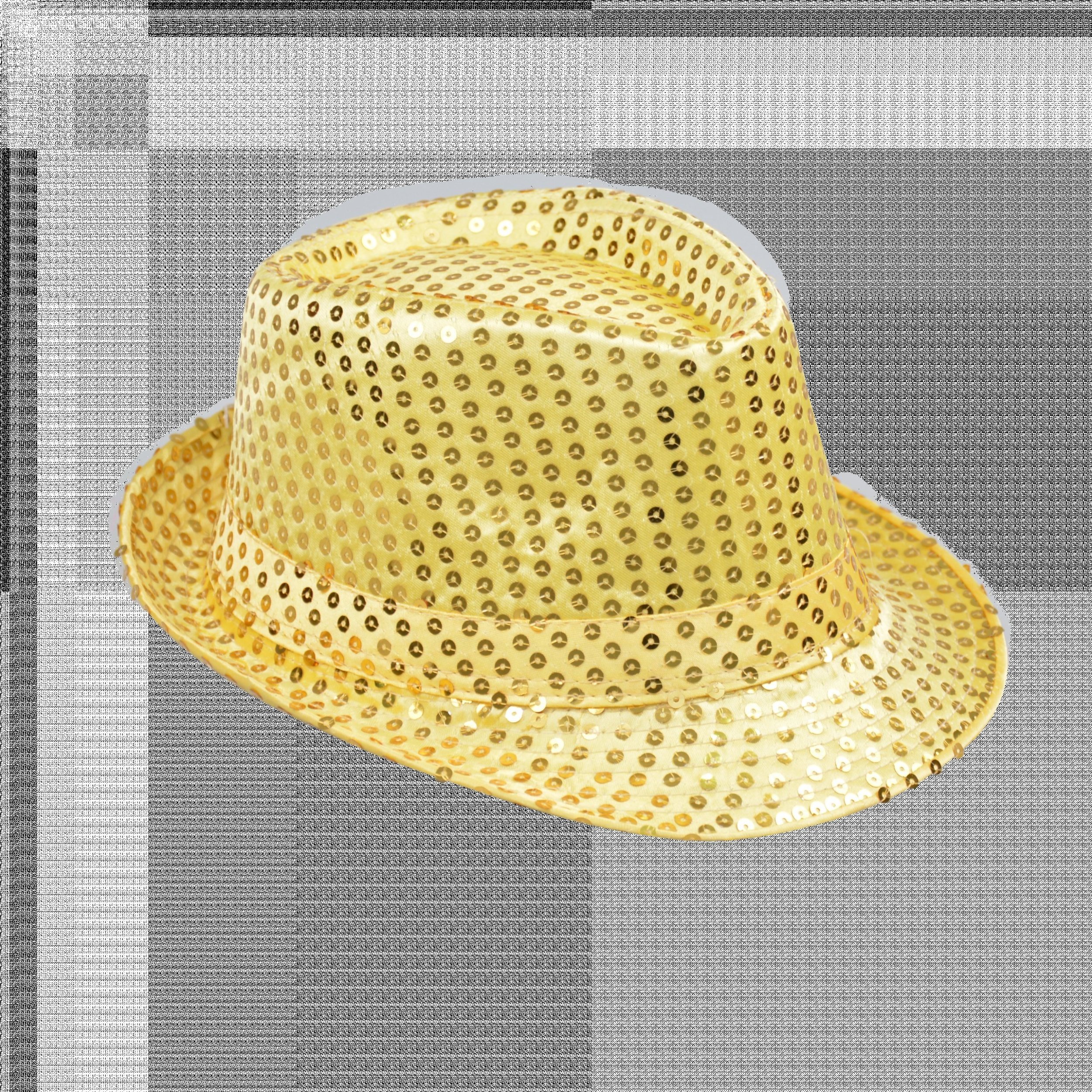 Arpex KAPELUSZ CEKINY ZLOTY