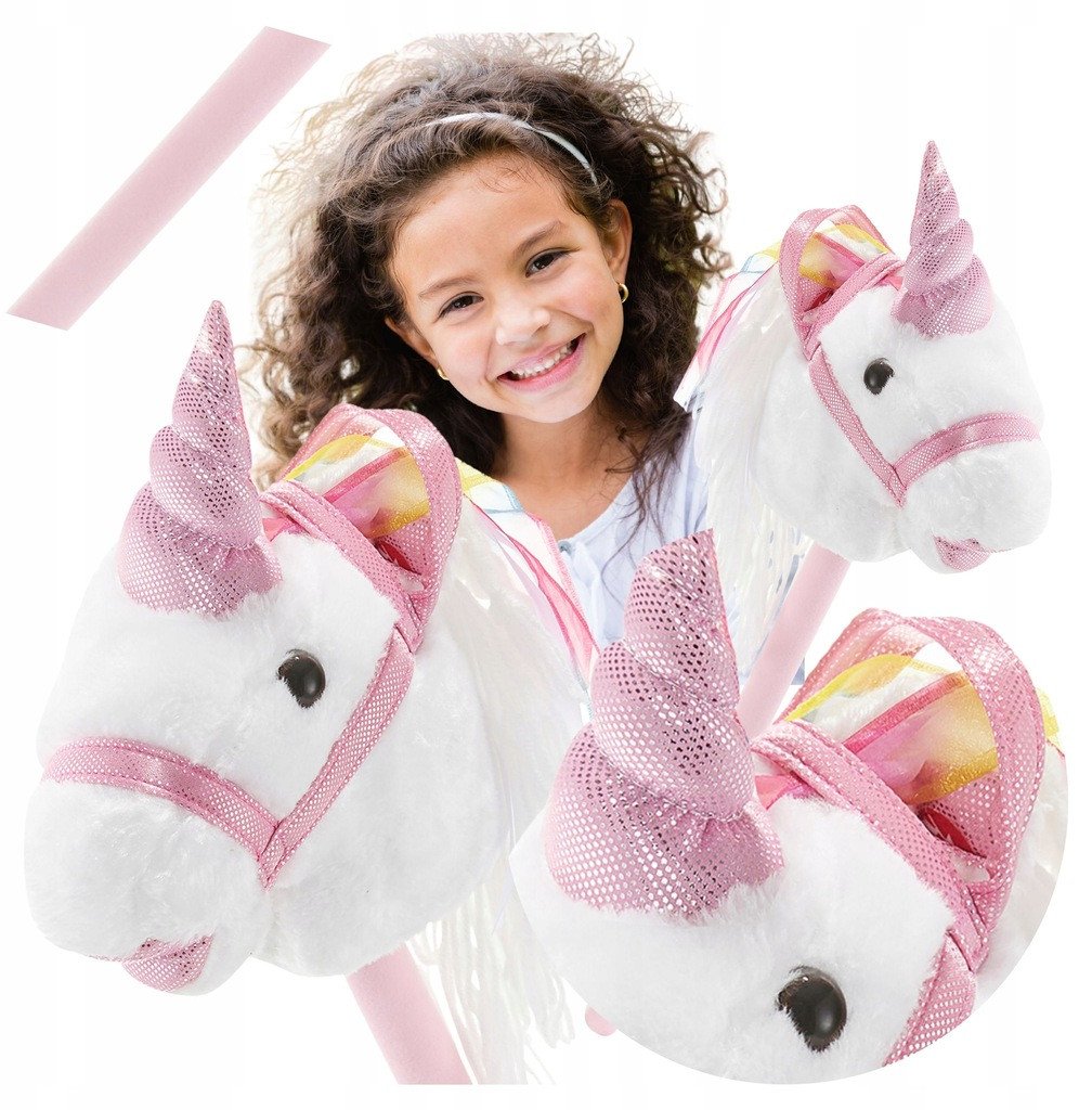 Hobby Horse miękka głowa konia koń na kiju jednorożec 70 cm dźwięki galopu