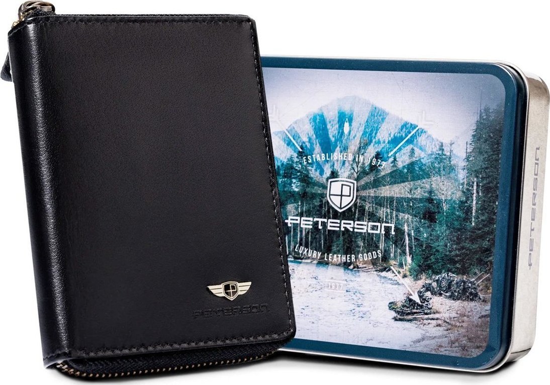 Peterson Skórzany męski portfel Peterson PTN 340-P NoSize