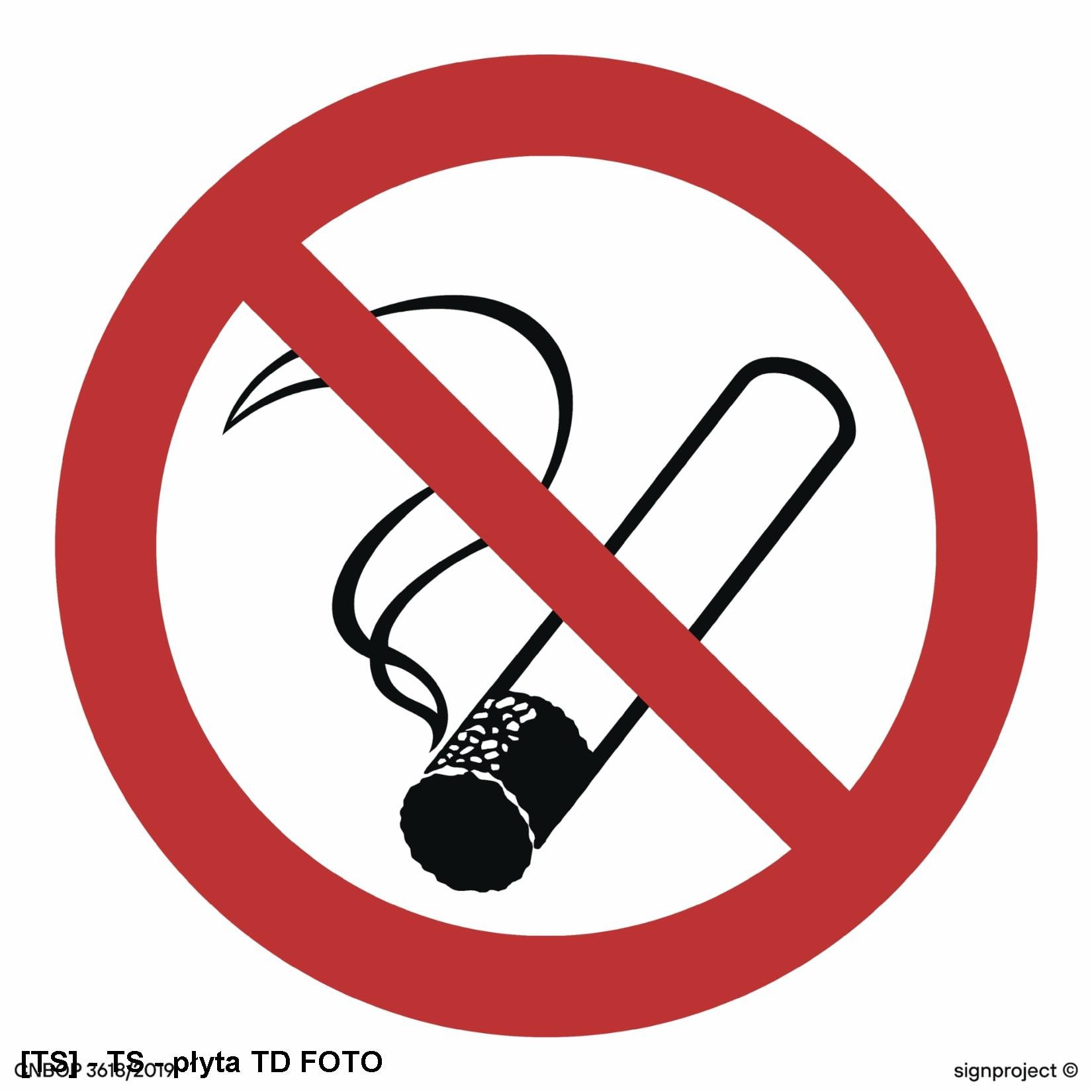 TD Systems BA001 - Smoking tobacco prohibited 200x200