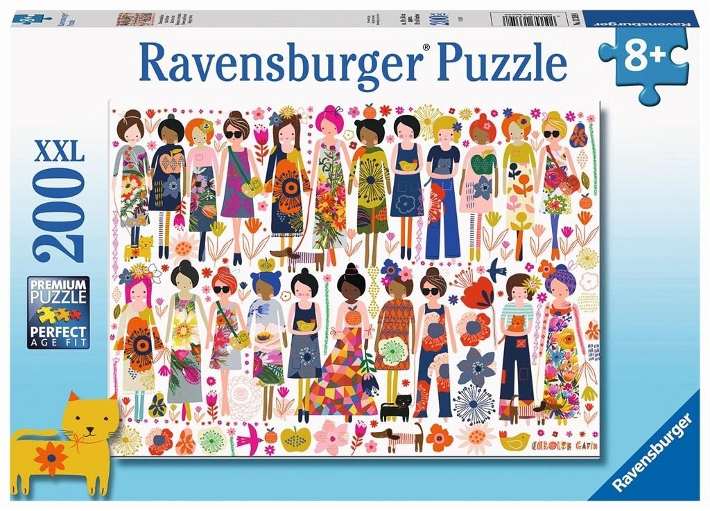 Ravensburger Puzzle XXL Przyjaciele i kwiaty 200 elementów