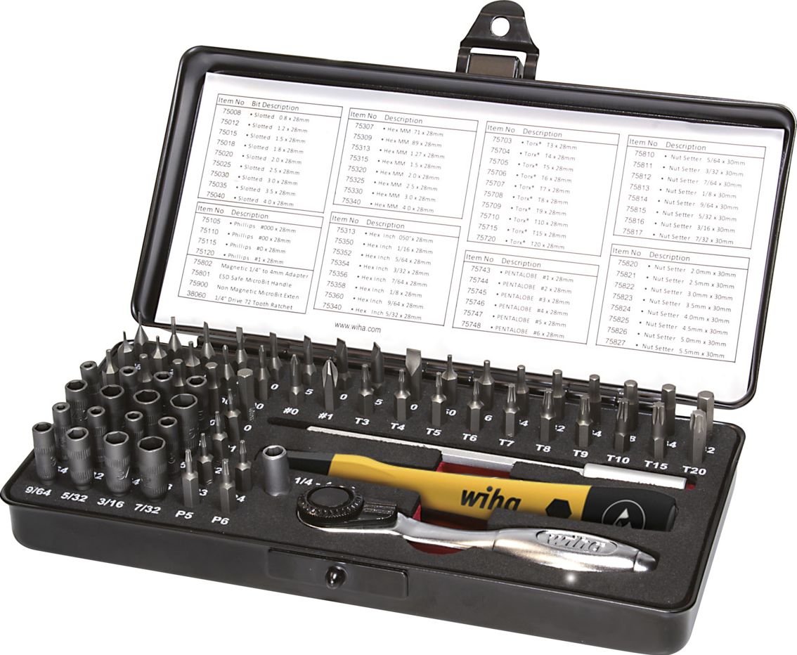 Zestaw narzędzi Wiha Micro-Bit Set 63 el. (39971)