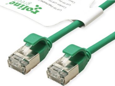 Roline ROLINE GREEN F/UTP DataCenter Patch Cord Cat.6A (Class EA), LSOH, bardzo cienki, zielony, 0,5 m