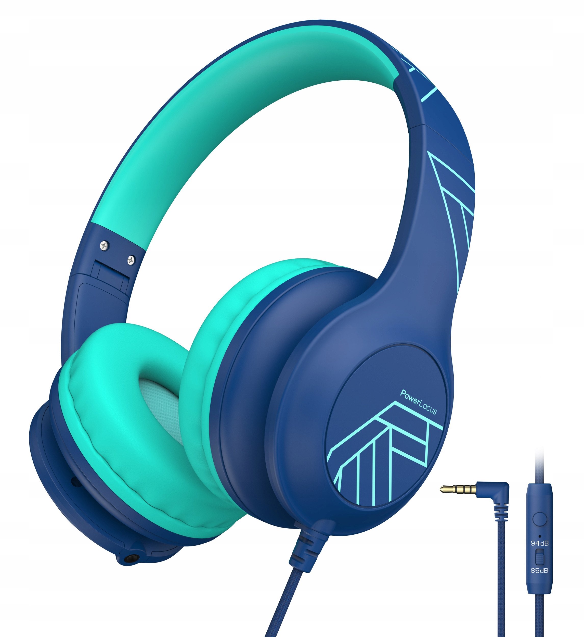 PowerLocus Wired Headphones PLED Wired Kids Blue