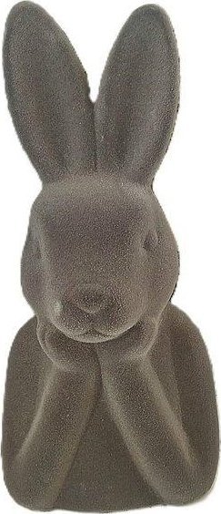 Figurka zająca pokryta materiałem