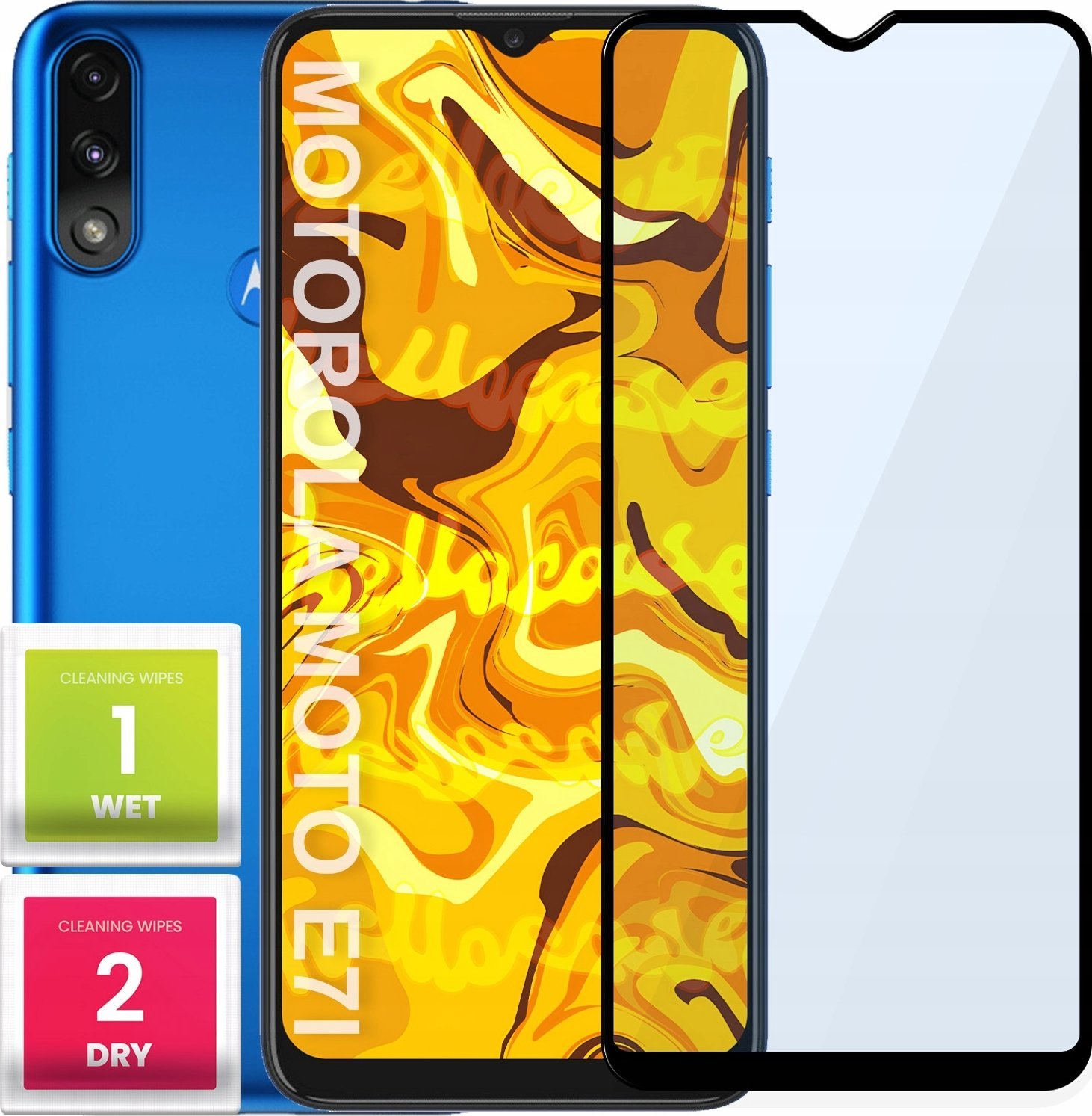 Hello Case SZKŁO HARTOWANE DO MOTOROLA MOTO E7I POWER PEŁNE NA CAŁY EKRAN SZKIEŁKO 5D