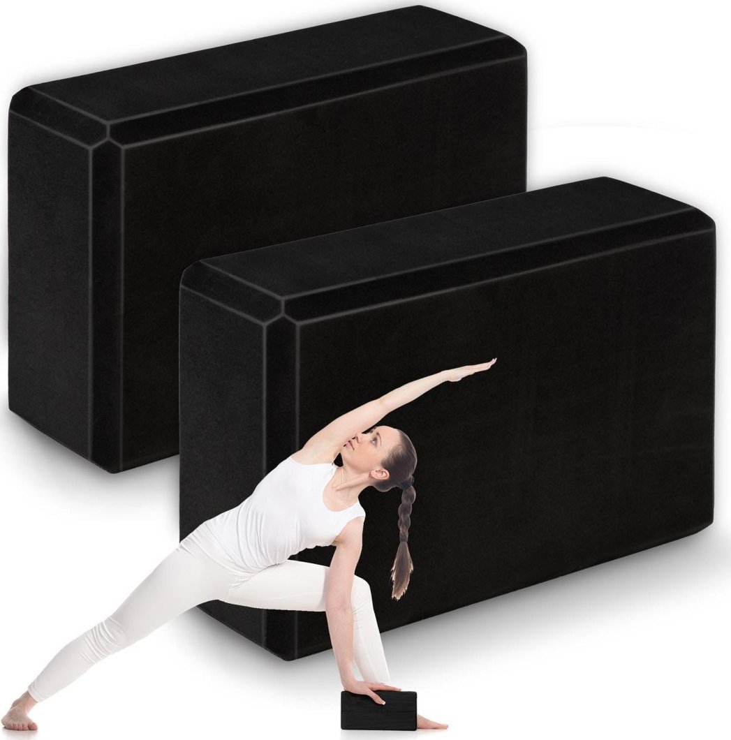 Neo-Sport Kostka piankowa do jogi - zestaw 2 sztuki NS-962 czarna