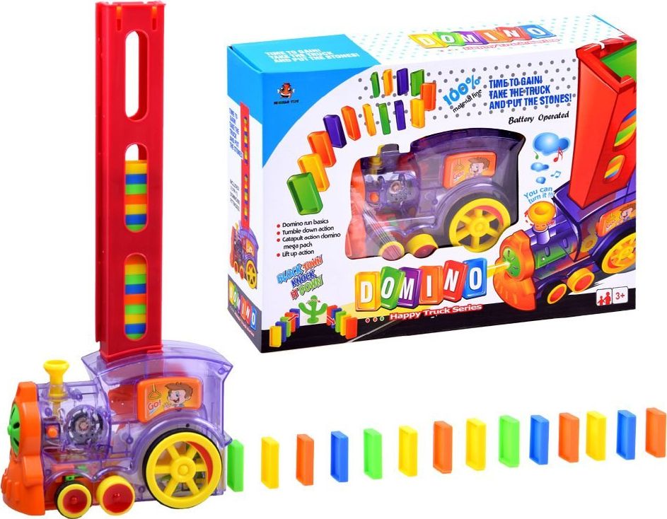 Jokomisiada Domino Lokomotywa układanka klocki 80 szt ZA3725