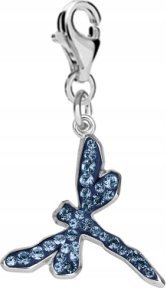 Radziszewska Jewellery Charms Srebrny z Ważką Kryształy Dzień Kobiet Prezent ŻYCZENIA GRATIS