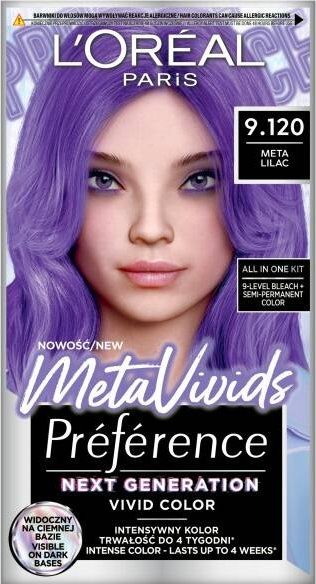 L’Oreal Paris L'oreal Preference MetaVivids farba do włosów 9.120 Meta Lilac