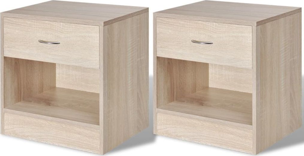 vidaXL 2 szafki nocne z szufladą, kolor drewna dębowego