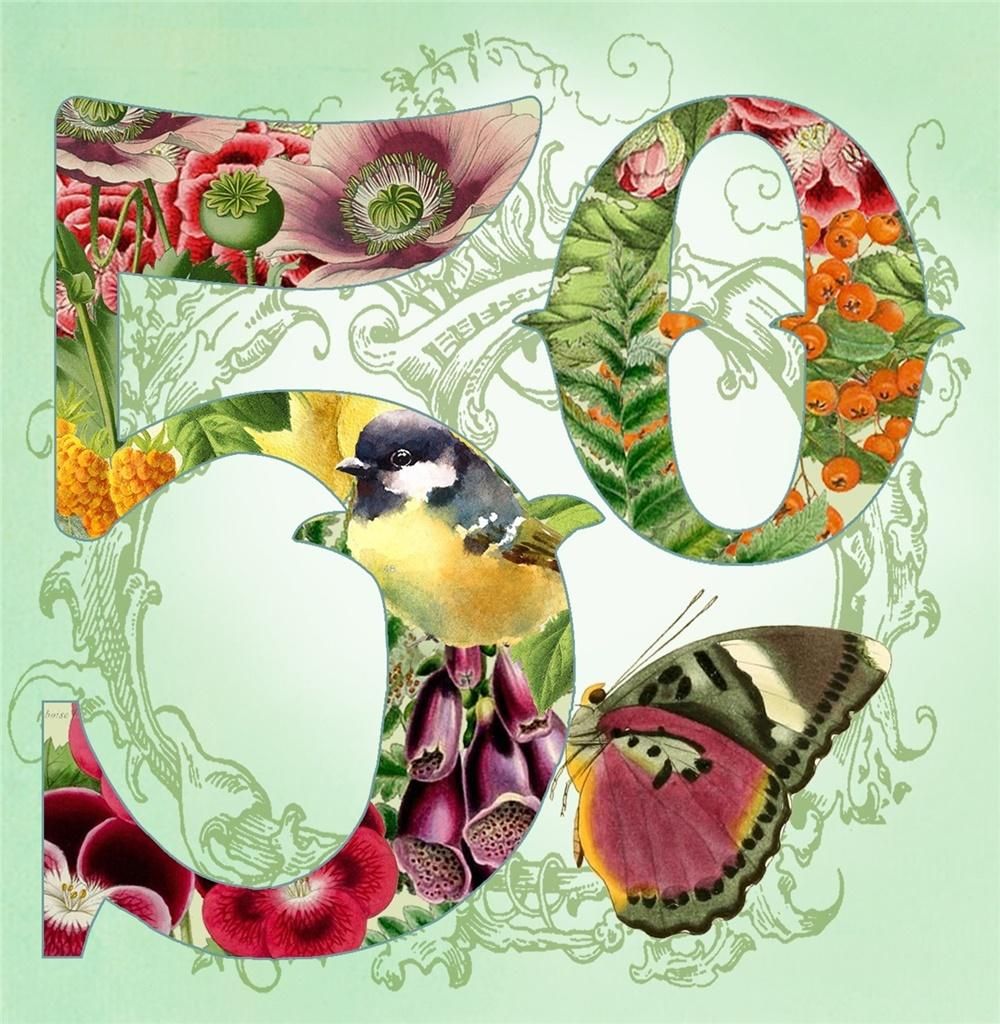 Madame Treacle Karnet kwadrat z kopertą Urodziny 50