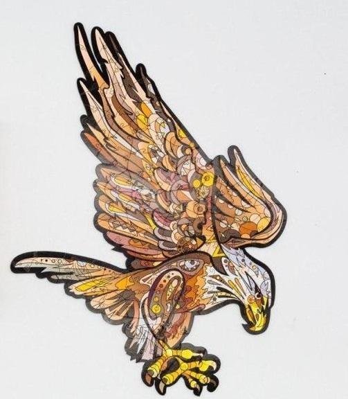 PuzzleOK Puzzle drewniane eko 68 Orzeł karpacki A4