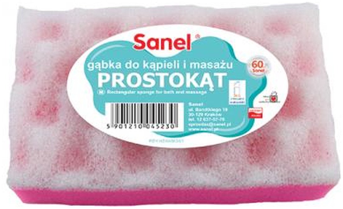 Sanel GĄBKA DO KĄPIELI I MASAŻU BALANCE PROSTOKĄT