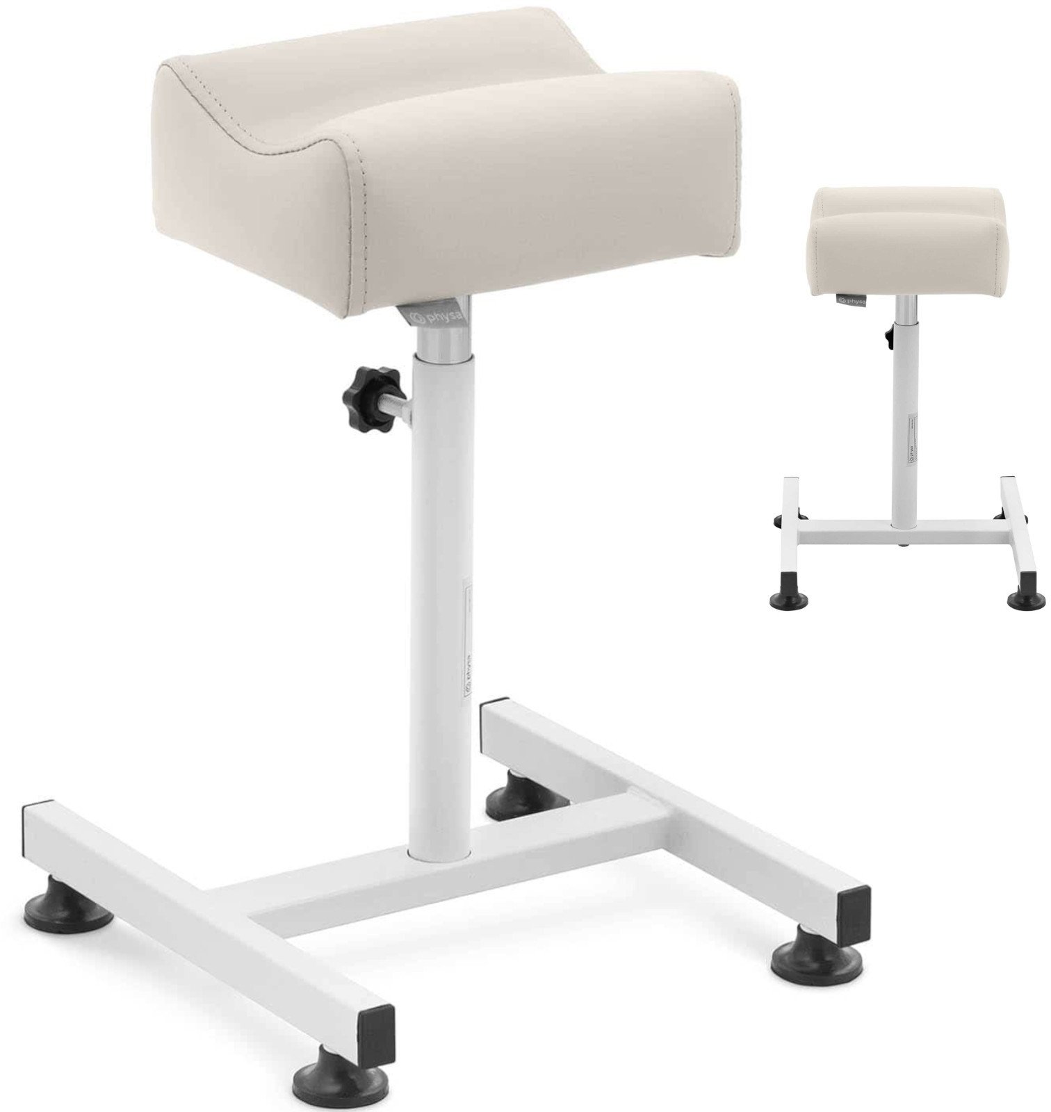 Podnóżek kosmetyczny do pedicure 24x22cm wys. 47-67cm - kremowy Podnóżek kosmetyczny do pedicure 24x22cm wys. 47-67cm - kremowy